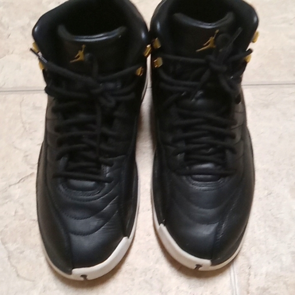 Women’s Jordan 12 Retro “Black Metallic Gold White”- size (9.5) - Picture 1 of 7